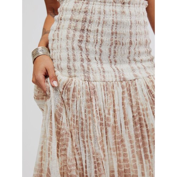 FREE PEOPLE FP One Ravenna Printed Convertible Maxi Skirt / Soft Mauve Combo - Picture 5 of 12